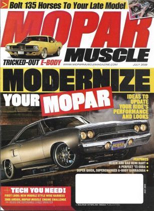MOPAR MUSCLE 2009 JULY - BLOWER FOR NEW CHARGER, HEMI DART & CUDA